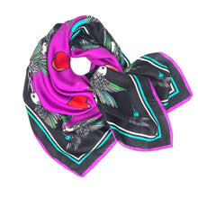 Load image into Gallery viewer, Kingfisher Pink Silk Scarf 136 x 136 cm