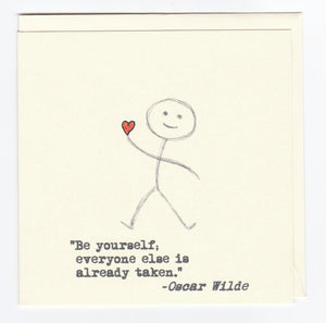 4 Pack of Blank Greeting Cards - Oscar Wilde Quotes