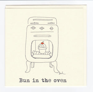 'Bun in The Oven' Greeting Card