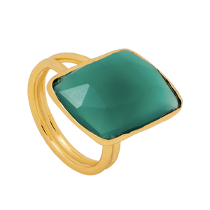 Stardust Green Onyx Ring