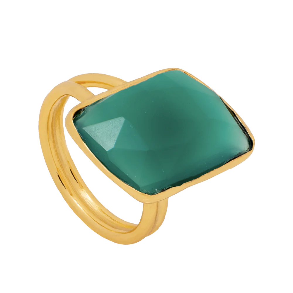 Stardust Green Onyx Ring