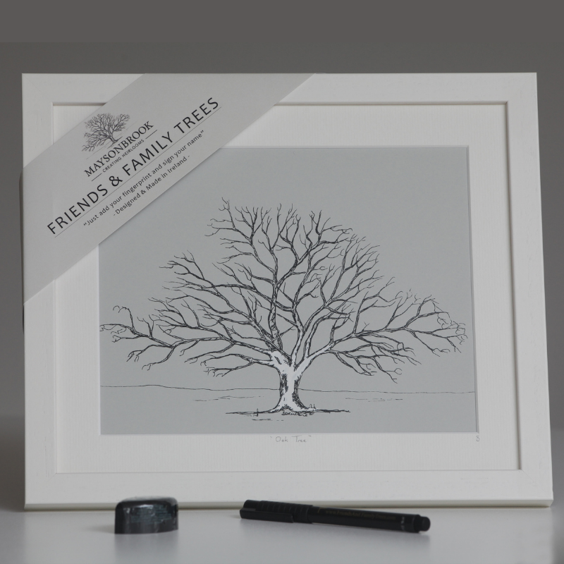 Friends & Family Tree - Large Oak Framed