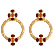 Load image into Gallery viewer, Madison Red Orange Earrings
