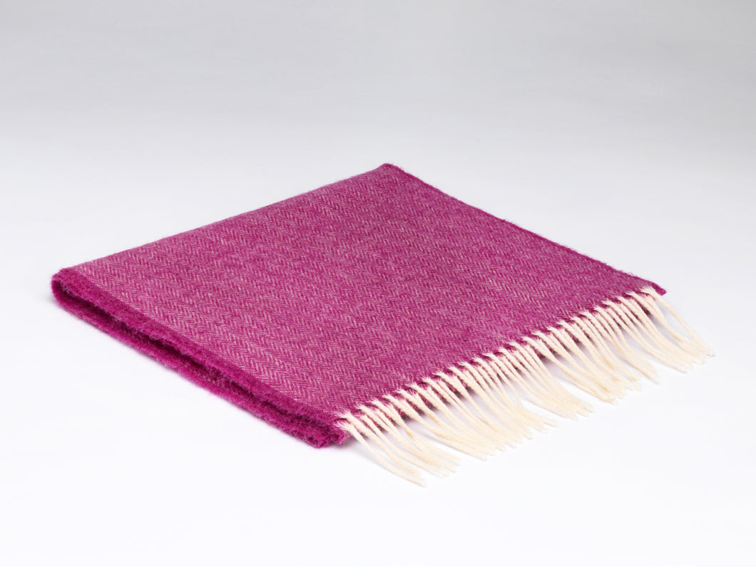 BEETROOT HERRINGBONE SCARF