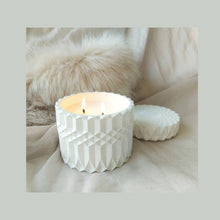 Load image into Gallery viewer, White Stone Candle Holder , with lid
