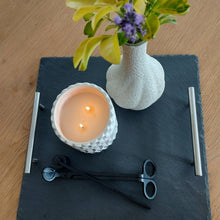 Load image into Gallery viewer, White Stone Candle Holder , with lid
