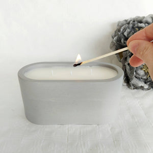 Ceramic candle holder - 3 wick candle