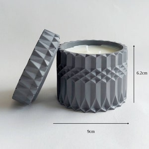 Gray ceramic jar with lid