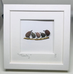 Family of Five - Pebble Art